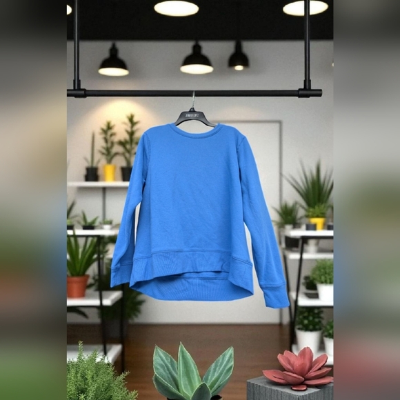 Tek Gear Ultrasoft Fleece Crewneck Sweatshirt Blue, Size: L (EUC) - Picture 5 of 7